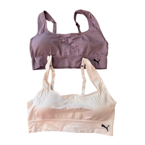 New PUMA Women's Performance Square Neck Seamless Sports Bra Pack Of 2 Size XL - Picture 5 of 9